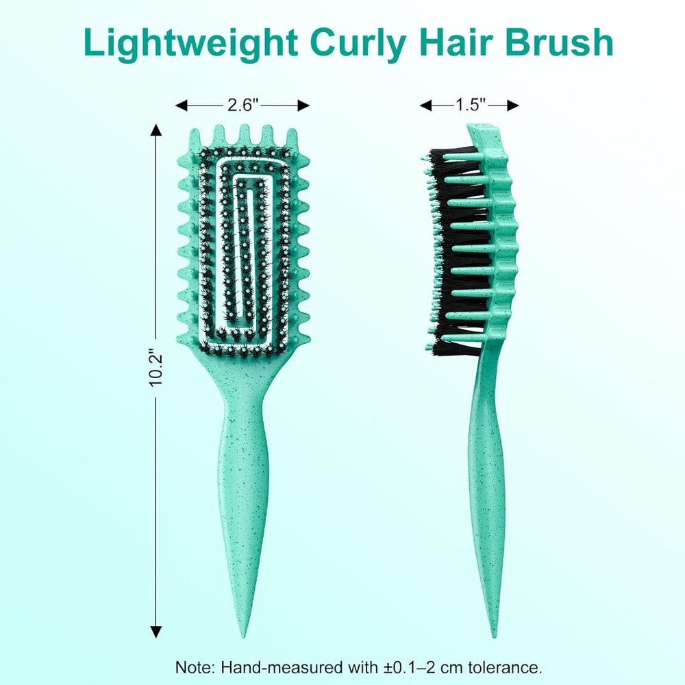 Curly Hair Brush, Curl Defining Brush with Soft Boar Bristles Detangling Tangled - Picture 4 of 8